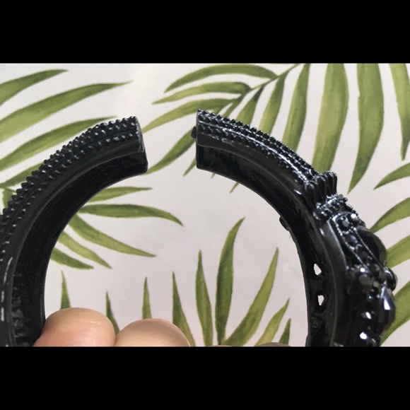 Vintage black hinge bracelet - Picture 3 of 4